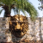 Sandstone sculptures - Lion high relief